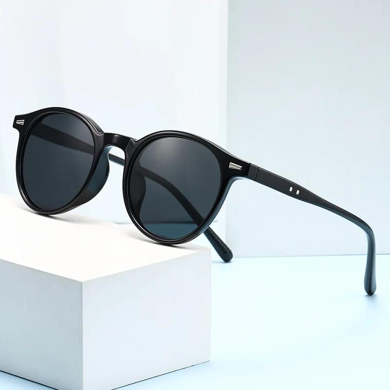 Lunettes de soleil rondes pour myopie, petite monture, rétro, marque de styliste, UV400, lunettes po