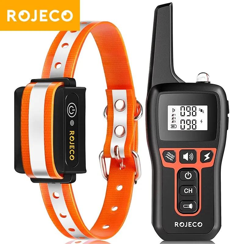 ROJECO 1000m électrique collier de dressage de chien télécommande collier de dressage pour animaux d