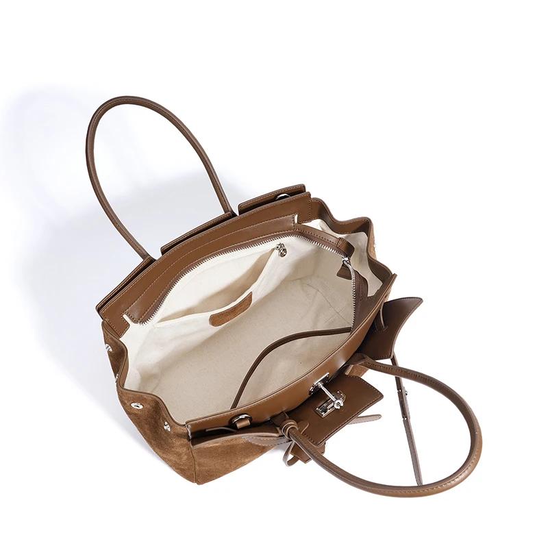 2025 printemps été nouveau sac fourre-tout en cuir suédé Unique spacieux épaule sac à bandoulière fe