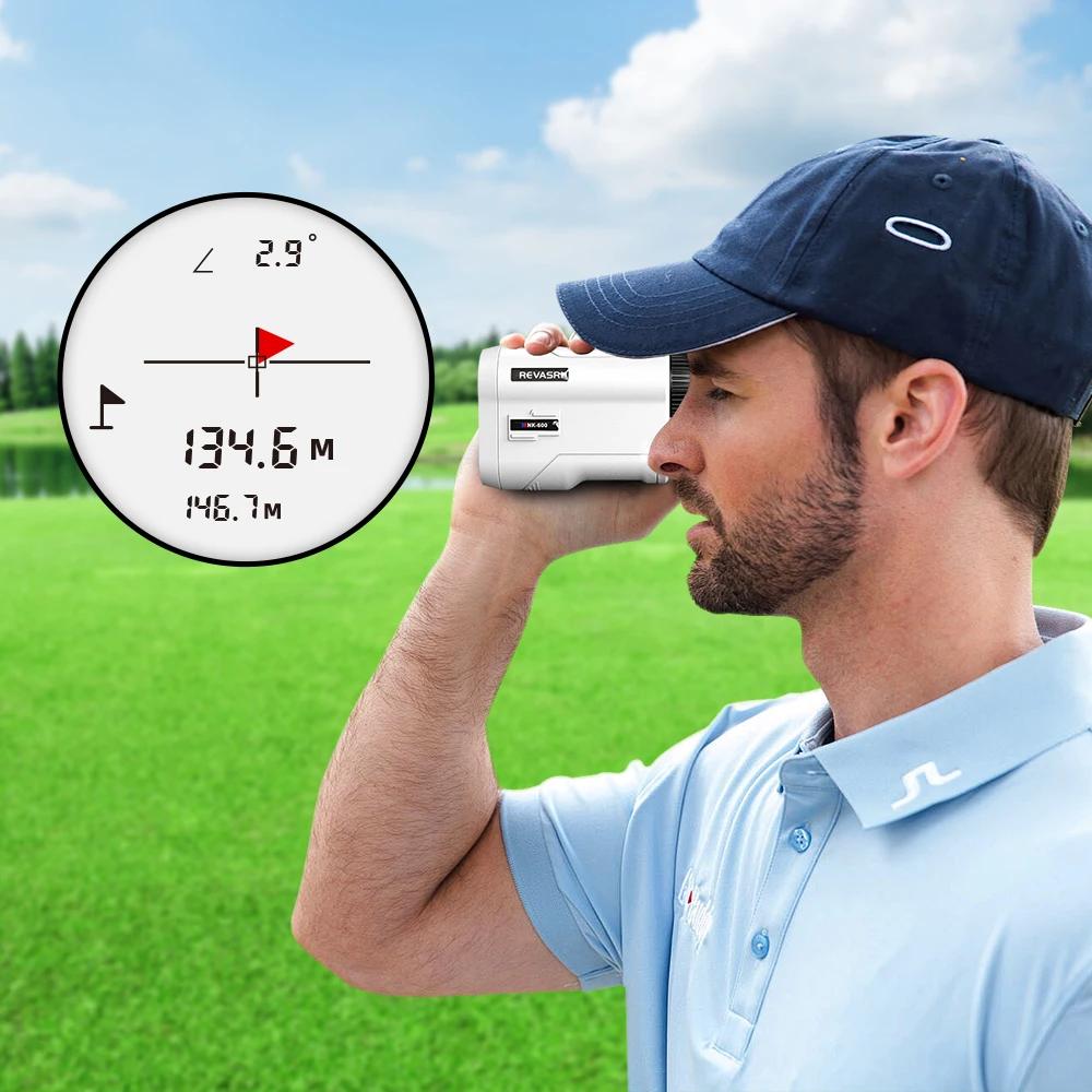 Télémètre laser de golf REVASRI rechargeable 600M/1000M avec grossissement 6X, télescope monoculaire
