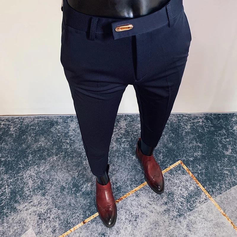 2025 printemps et été nouveaux hommes décontracté affaires robe pantalon mode sociale solide fête de