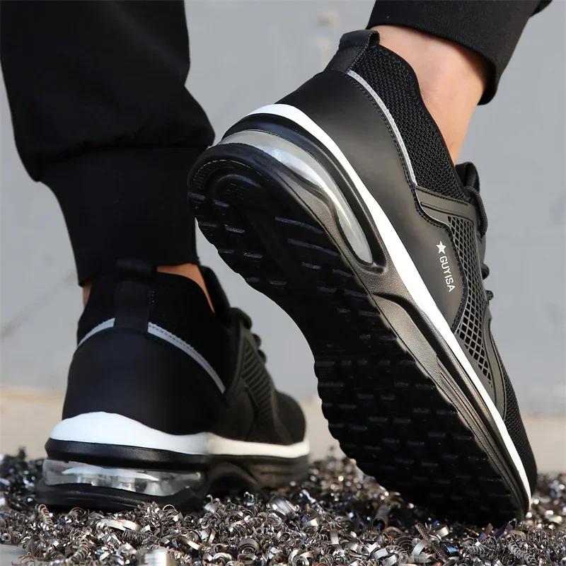 Plus Sise 35-50 chaussures de travail de sécurité pour hommes baskets à coussin d'air indestructible