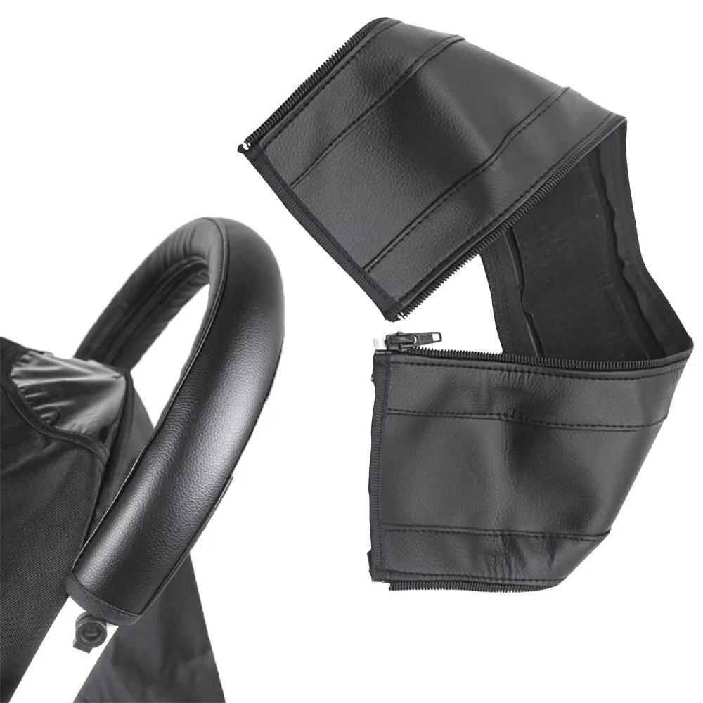 Juste de protection en cuir PU pour poignée de poussette de bébé, étui d'accoudoir de poussette, acc