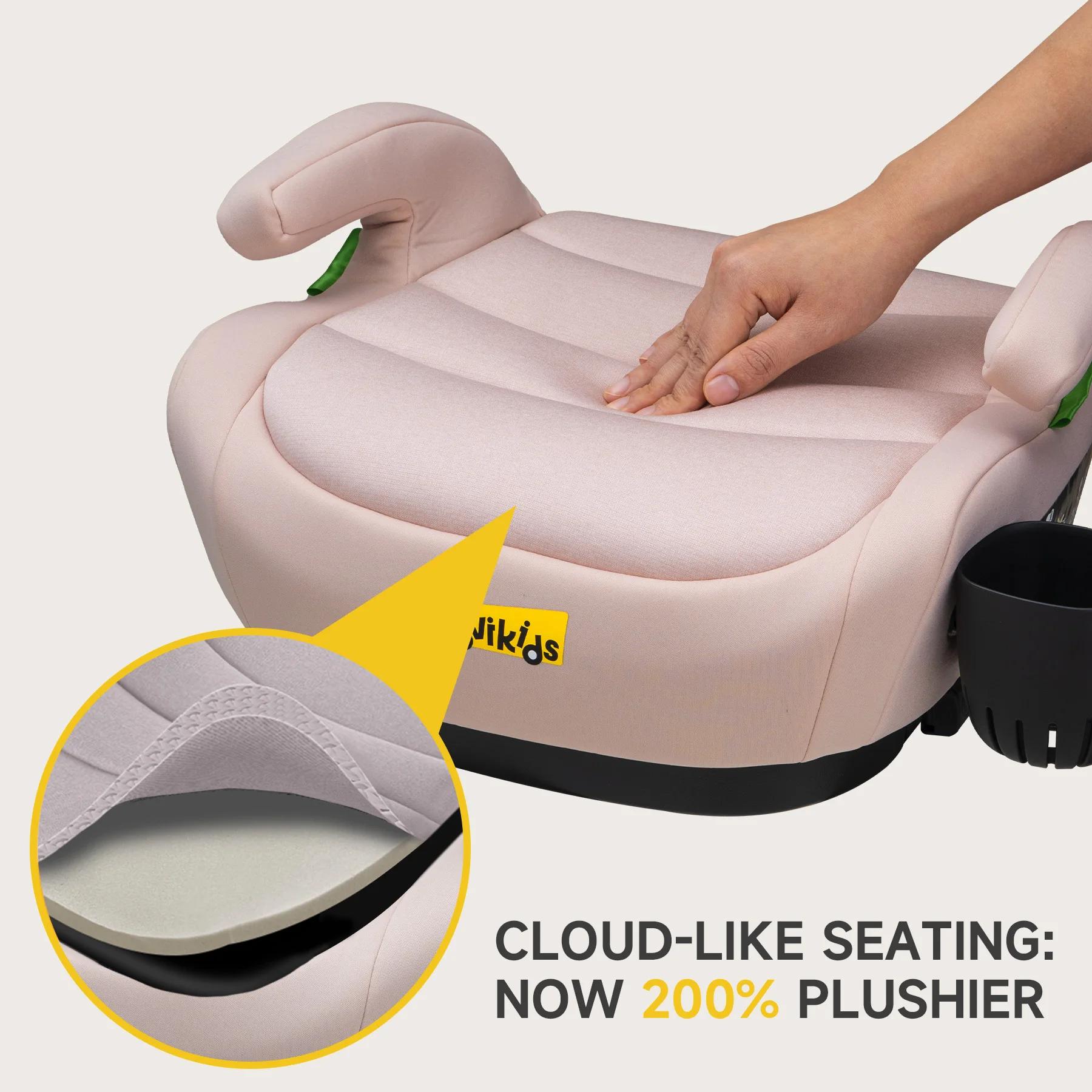 Siège rehausseur portable Jovikids OHHO+ avec porte-gobelet, pour siège auto de voyage pour enfants,