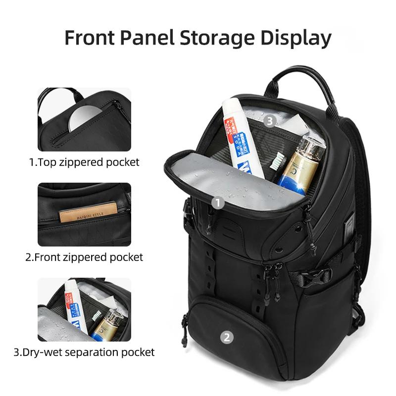 Sac à bandoulière étanche pour hommes, avec séparation sèche et humide, Port de chargement USB, gran