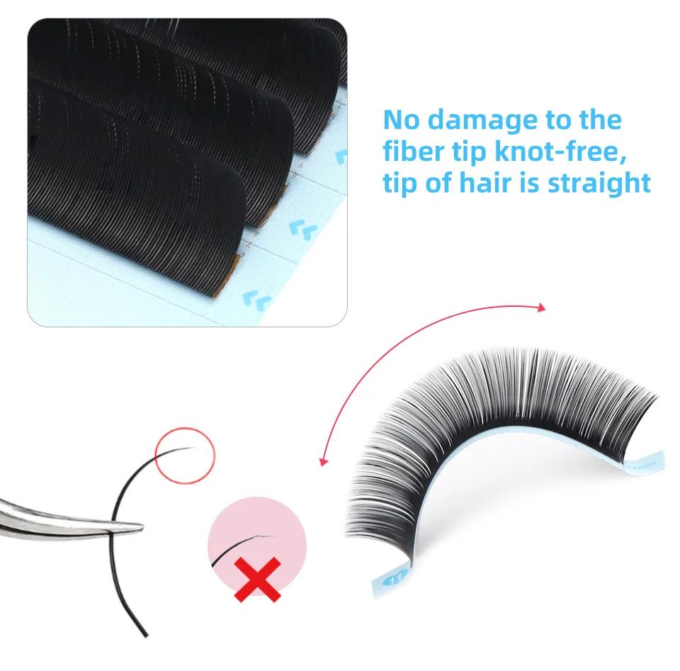 AGUUD-Extensions de cils en faux vison, faux-cils artificiels de haute qualité, courbure C D CC, 10