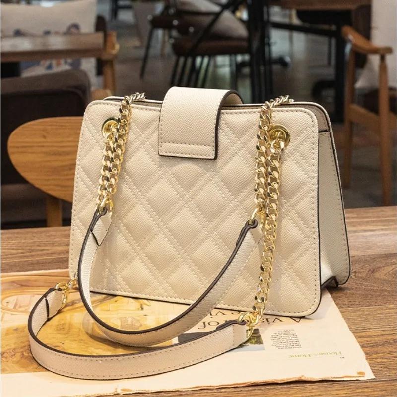 Sac à bandoulière, sac pour femme, nouveau sac à chaîne en losanges tendance 2026, sac fourre-tout b