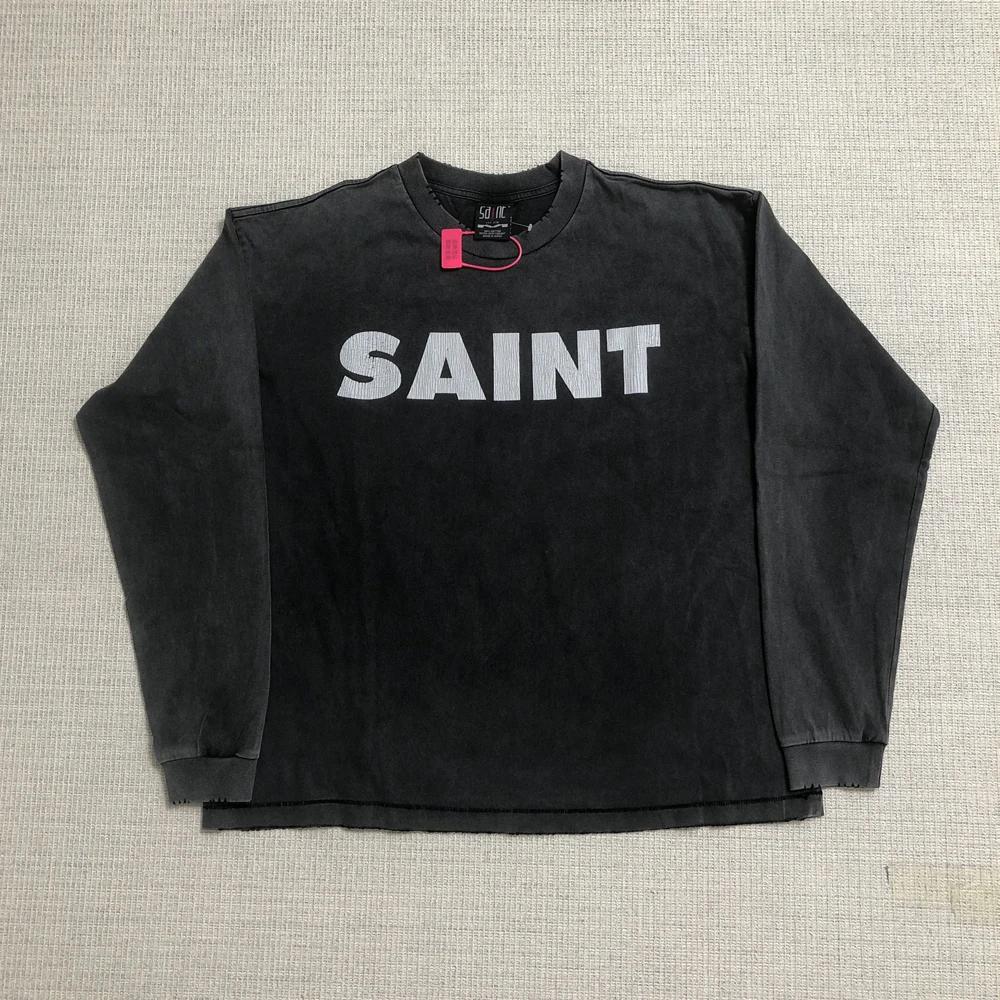 SAINT OF MICHAEL meilleure qualité Streetwear Vintage manches longues t-shirt décontracté ample surd
