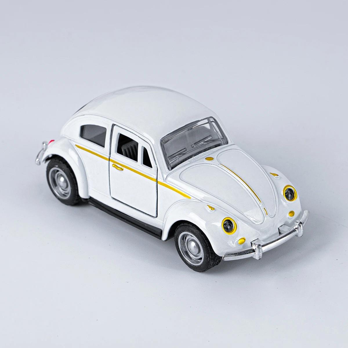 Classique 1: 36 tour alliage Double porte rétro coccinelle voitures modèle garçons et enfants jouets