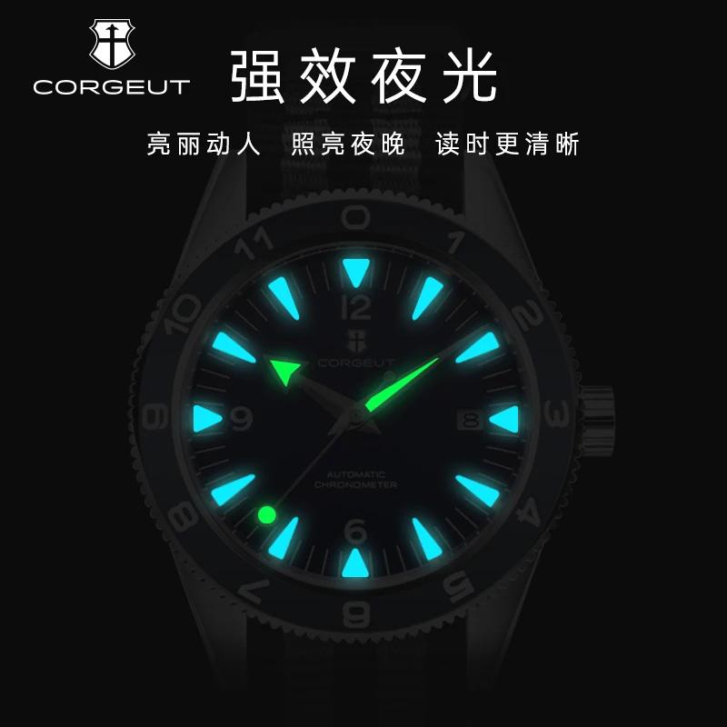 Montre japonaise lumineuse automatique pour hommes, verre saphir 41MM, étanche à 100m, bracelet en N