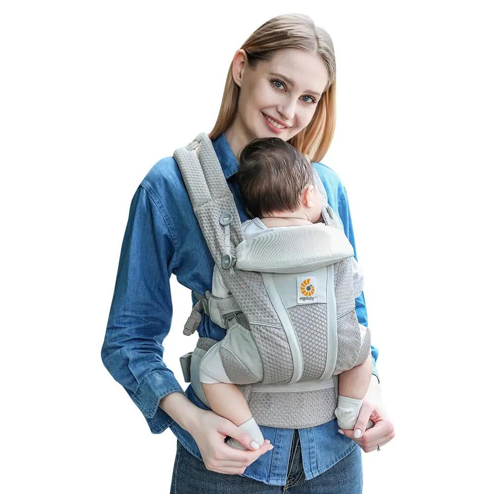 Ergobaby Porte-bébé en maille respirante, toutes positions de transport, améliorant le soutien lomba