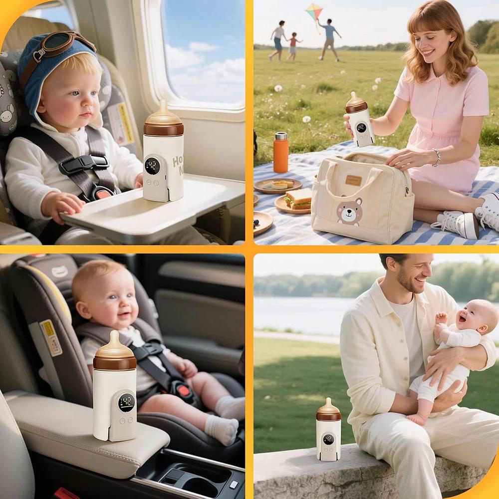 Biberon multifonction intelligent bébé 6 vitesses - Contrôle température écran chauffant 6000mAh nouveau-né