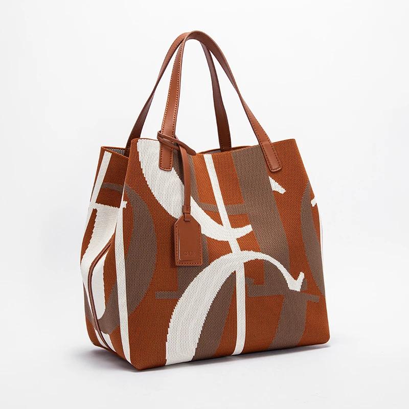 Sacs à main multicolores de grande capacité pour femmes, Style rétro, multicolore disponible, sac à