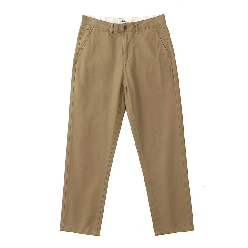 Pantalon Droit Décontracté en Coton pour Homme, Style Ch37Cargo, Rétro, Simple, Beige, Blanc, Kaki
