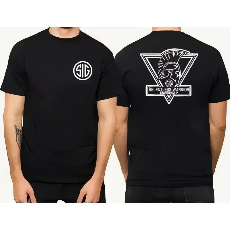T-shirt décontracté pour homme, nouveau style été 2026, motif Sig Sur Gun, haute qualité, confortabl