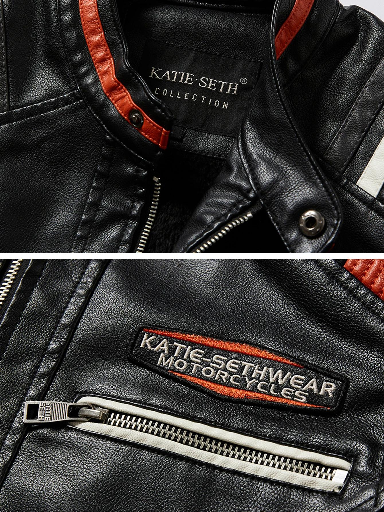 Veste de Moto en simili cuir pour hommes, imperméable, coupe-vent, PU, Bomber Vintage