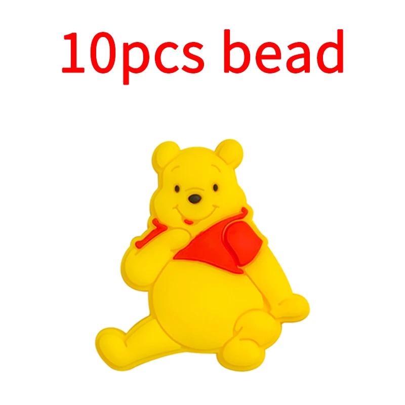 10 perles en silicone Disney pour sucette de bébé, accessoires de chaîne de sucette en silicone sans