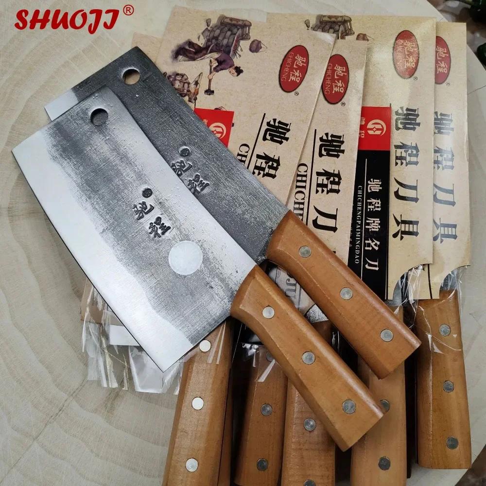SHUOJI Master couteau de cuisine fait à la main forgé couteau en acier à haute teneur en carbone cou