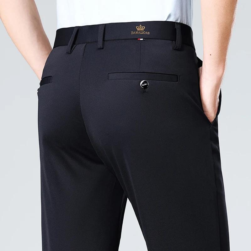 Pantalon d'affaires pour hommes en tissu très extensible adapté à toutes les saisons, doté d'une cei