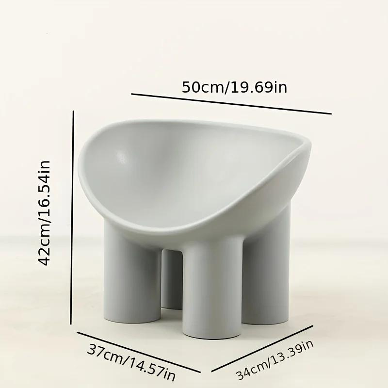 Chaise à pieds d'éléphant en plastique de Style scandinave, tabouret de salon ovale Durable pour le