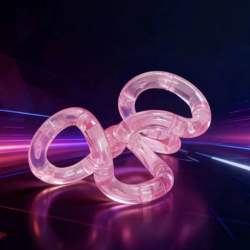 1/3/5 pièces corde déformable cristal torsion corde pression soulagement du Stress jouets arc-en-cie