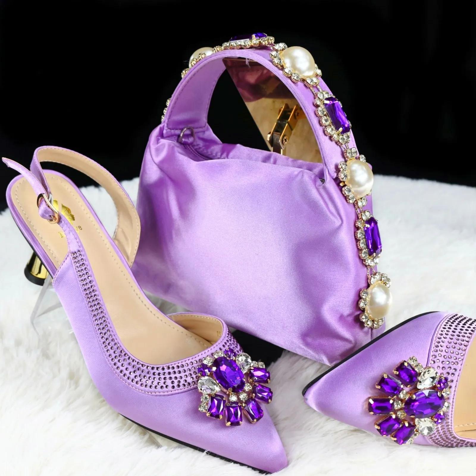 Doershow dernière conception italienne Style de mode dames chaussures avec sac assorti ensemble 2025