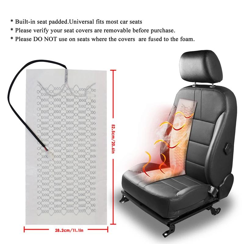 Kit de chauffage de siège de voiture adapté aux 2 sièges 12V, coussinets chauffants universels en Fi