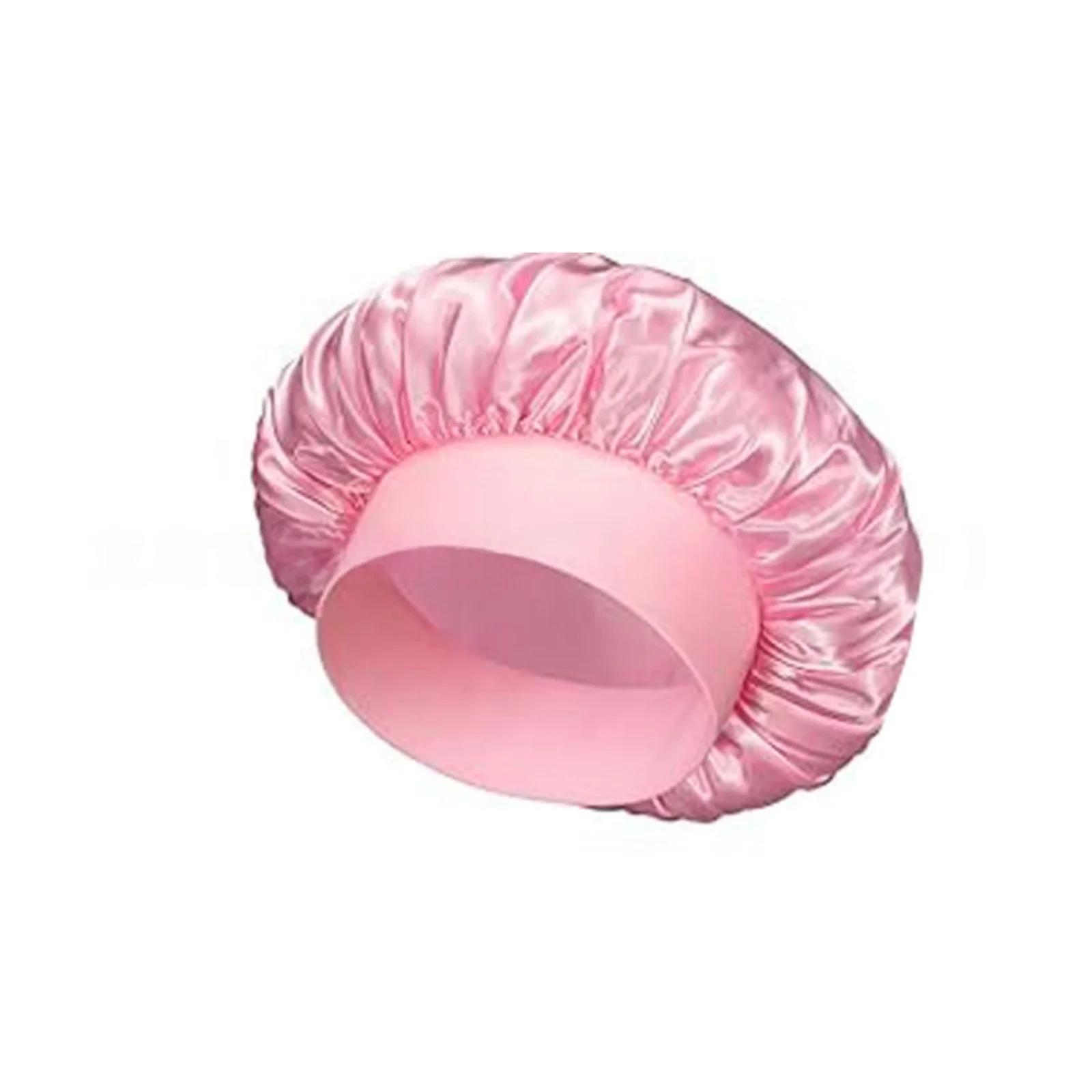 Bonnet élastique en Satin à large bande, bonnet de soins capillaires pour femmes, plusieurs Options