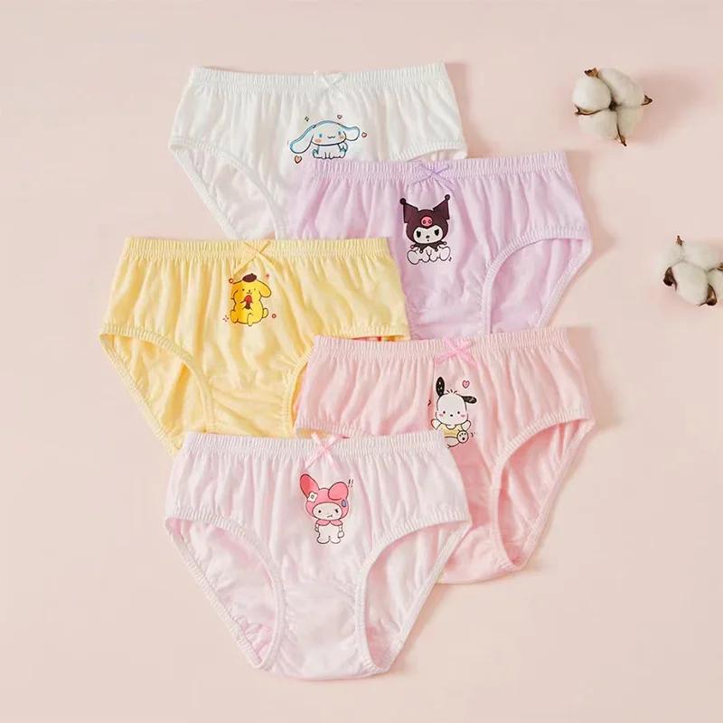 5/10 pièces coton filles Triangle culottes personnages mignons Kuromi mélodie cannelle dessin animé