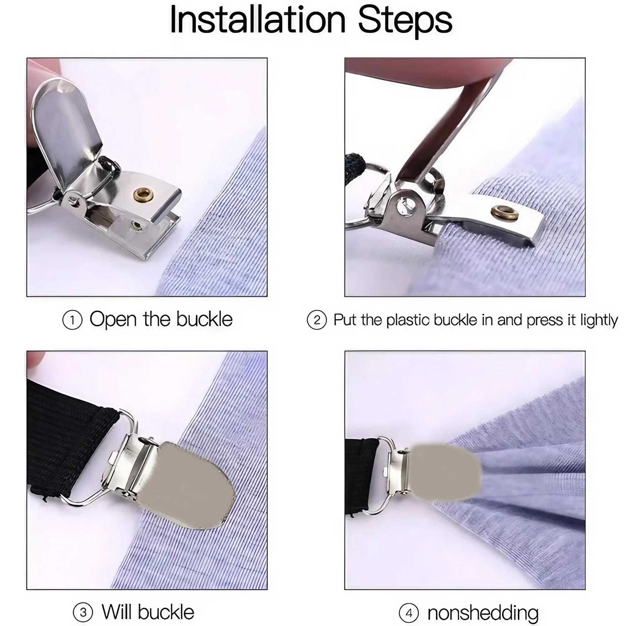 Attaches de drap de lit à double Clip, pinces polyvalentes pour sécuriser les draps de lit, housses