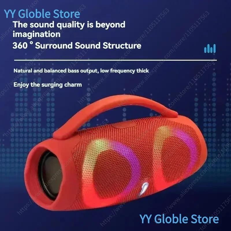 Haut-parleur Bluetooth 100 W : Boombox portable étanche à lumière RVB avec TWS 360 ° Stereo, radio