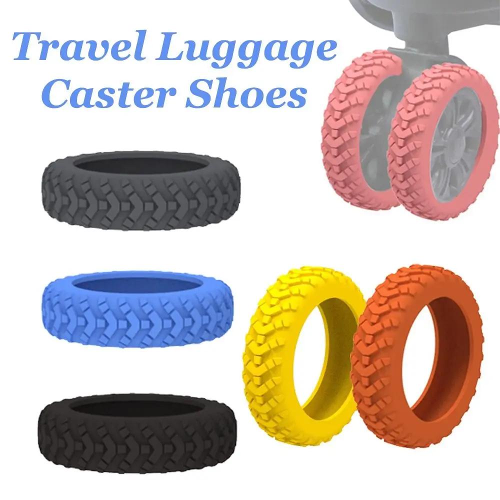 8 pièces/ensemble Silicone bagages de voyage roulettes chaussures avec son silencieux réduire l'usur