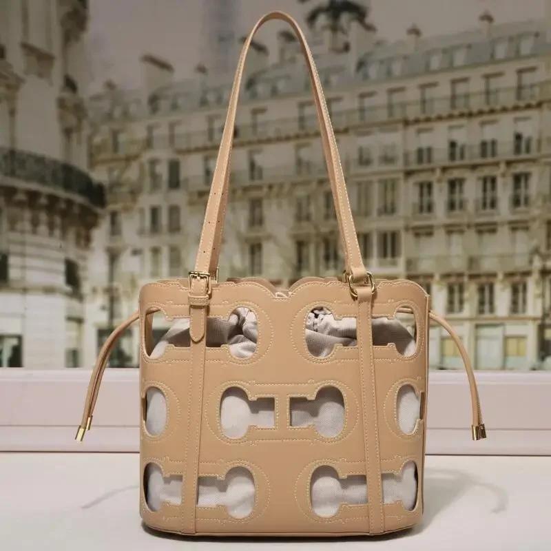 CH – sac à main de marque haut de gamme pour femmes, ajouré, grande capacité, Simple, à bandoulière,