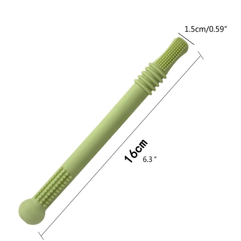 Anneau dentition en paille 77HD, jouet pour enfants, bâton molaire creux en Silicone souple, Non tox