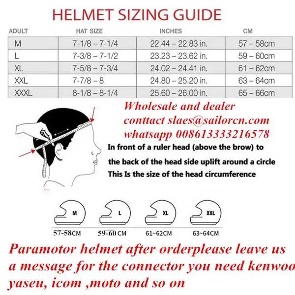 Casque de paramoteur en matériau de carbone véritable, casque de sport PPG, M, L, XL, XXL, 4 tailles
