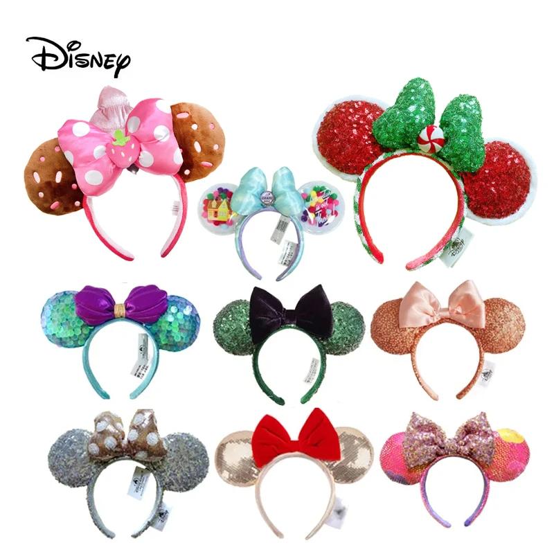 Bandeau d'oreille Disney Mickey Mouse, cerceau pour cheveux de parc d'attractions, écailles de poiss