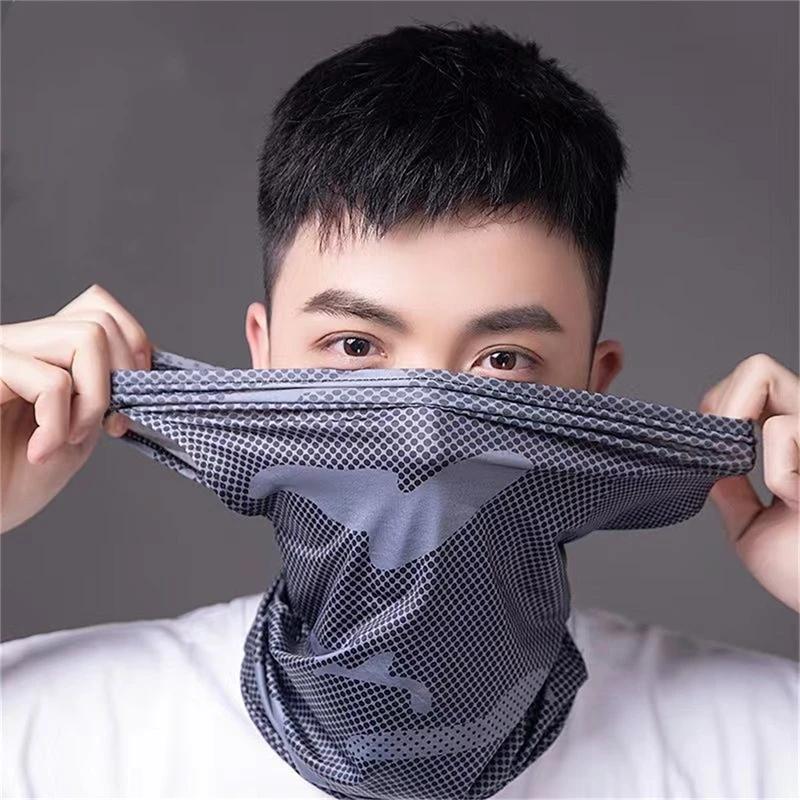 Protection UV glace soie visage couverture cou Tube Sports de plein air Bandana écharpe respirant ra