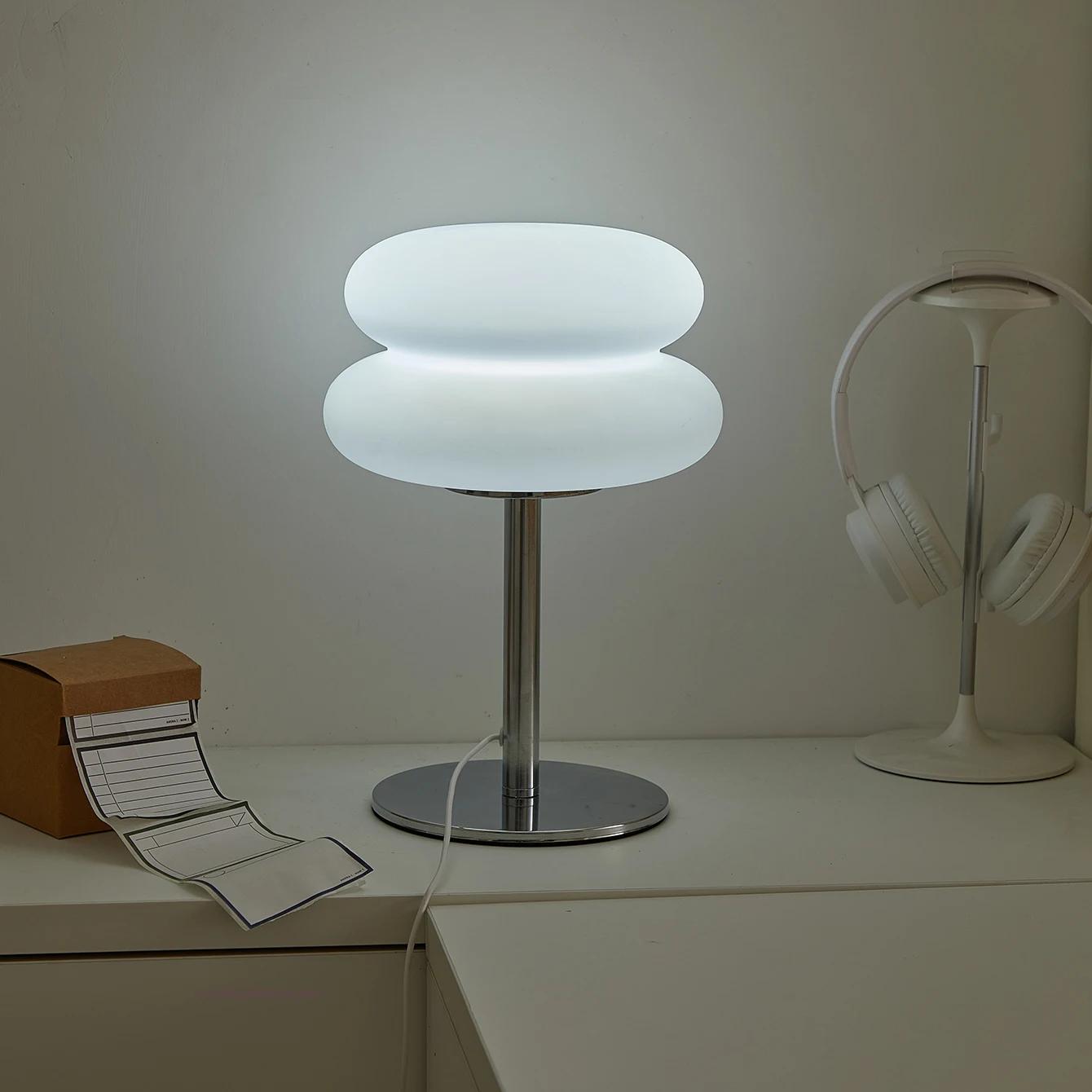 Bauhaus lampe de table abat-jour en plastique chambre chevet salon lampe champignon nordique 9 nivea