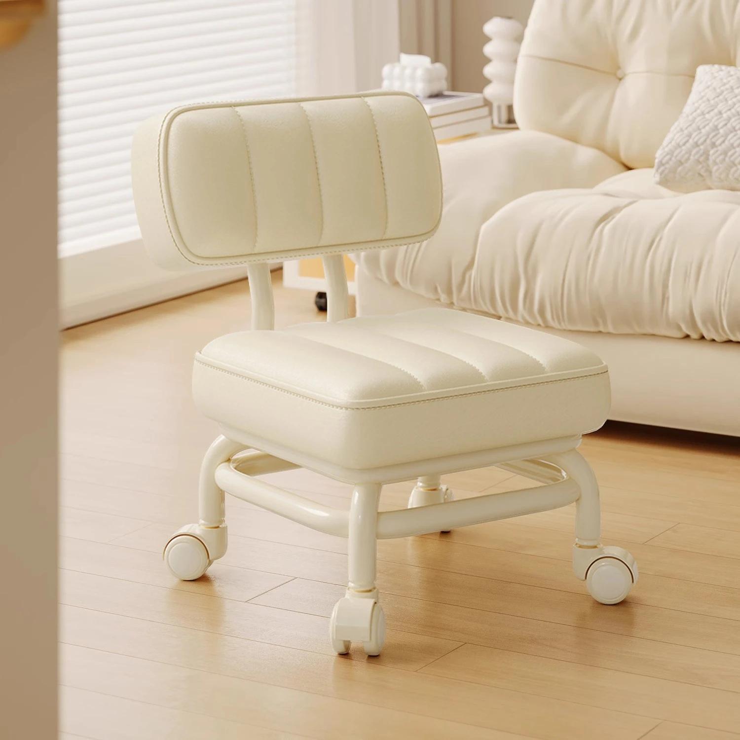 Petit tabouret dossier roue universelle tabouret souple canapé pour enfants Table basse petite chais