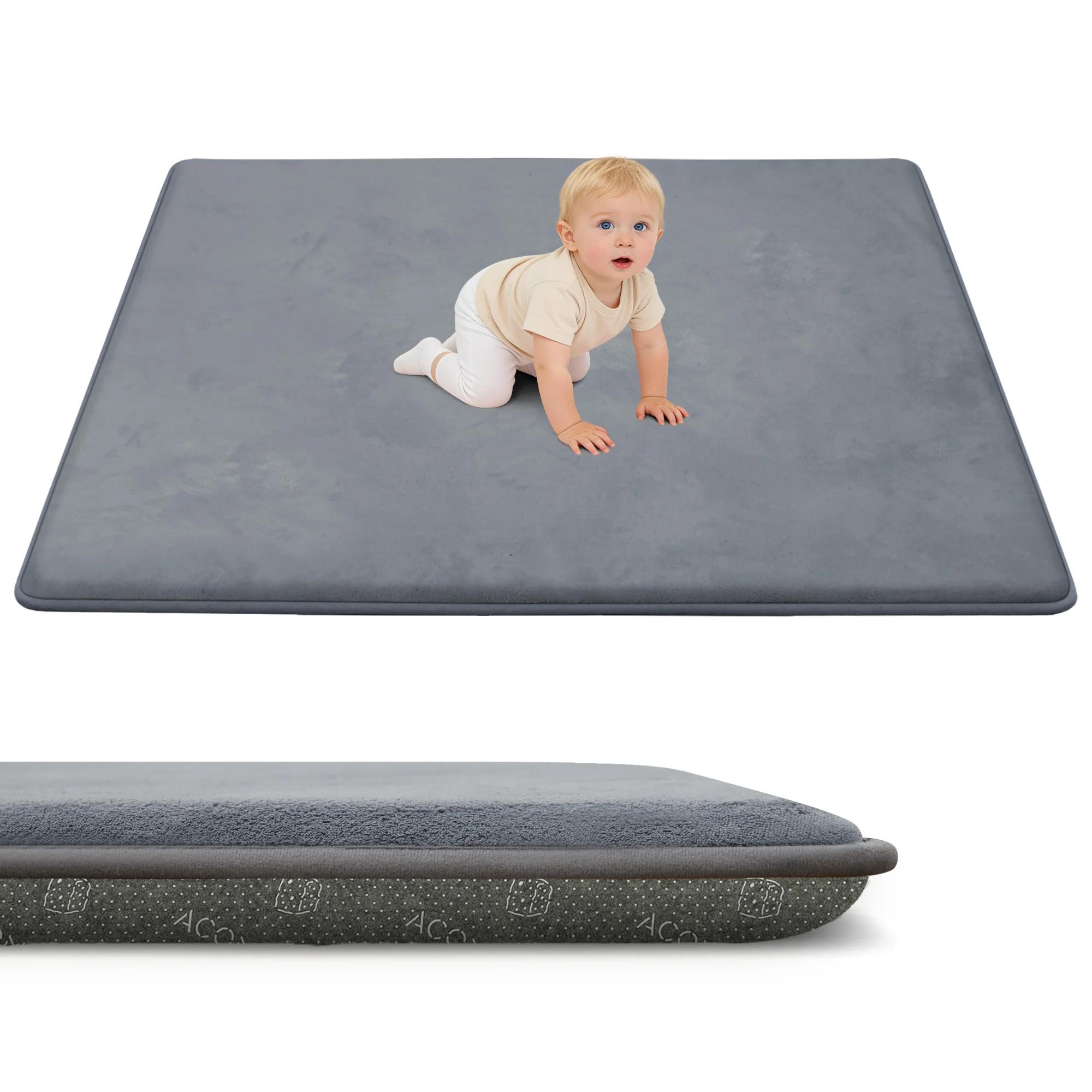 Tapis de jeu pour bébé de 2 cm d'épaisseur pour le temps sur le ventre, tapis en mousse à mémoire de