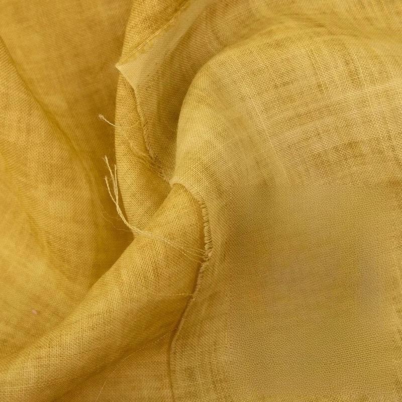 Tissu d'été léger de haute qualité en ramie teinte, pur lin pour chemises, pantalons, robes – Matéri