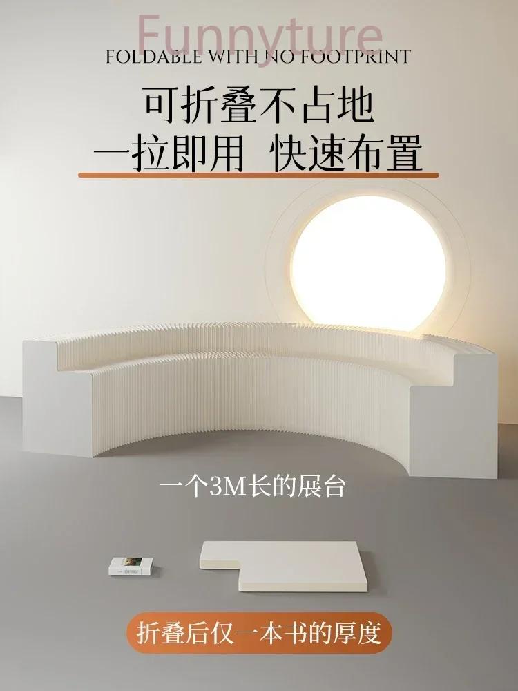 Étagère de présentation de produits en papier commerciale avec écran pliable, étagère de présentatio