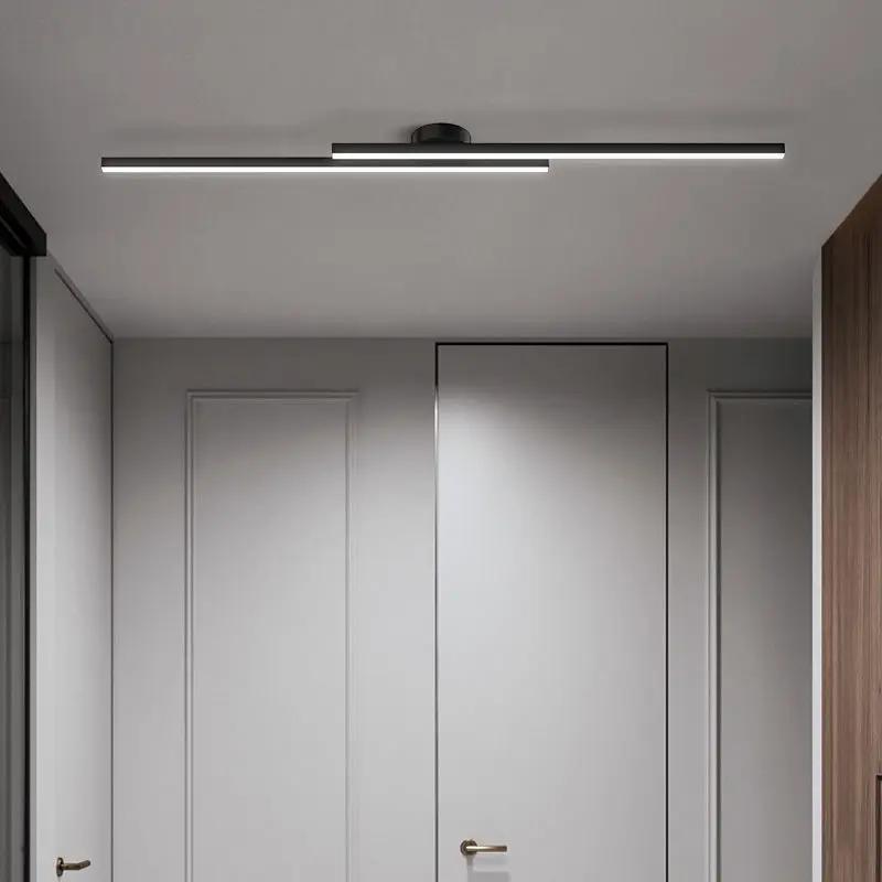 Long plafonnier LED en aluminium Design créatif moderne plafonnier luminaire intérieur couloir balco
