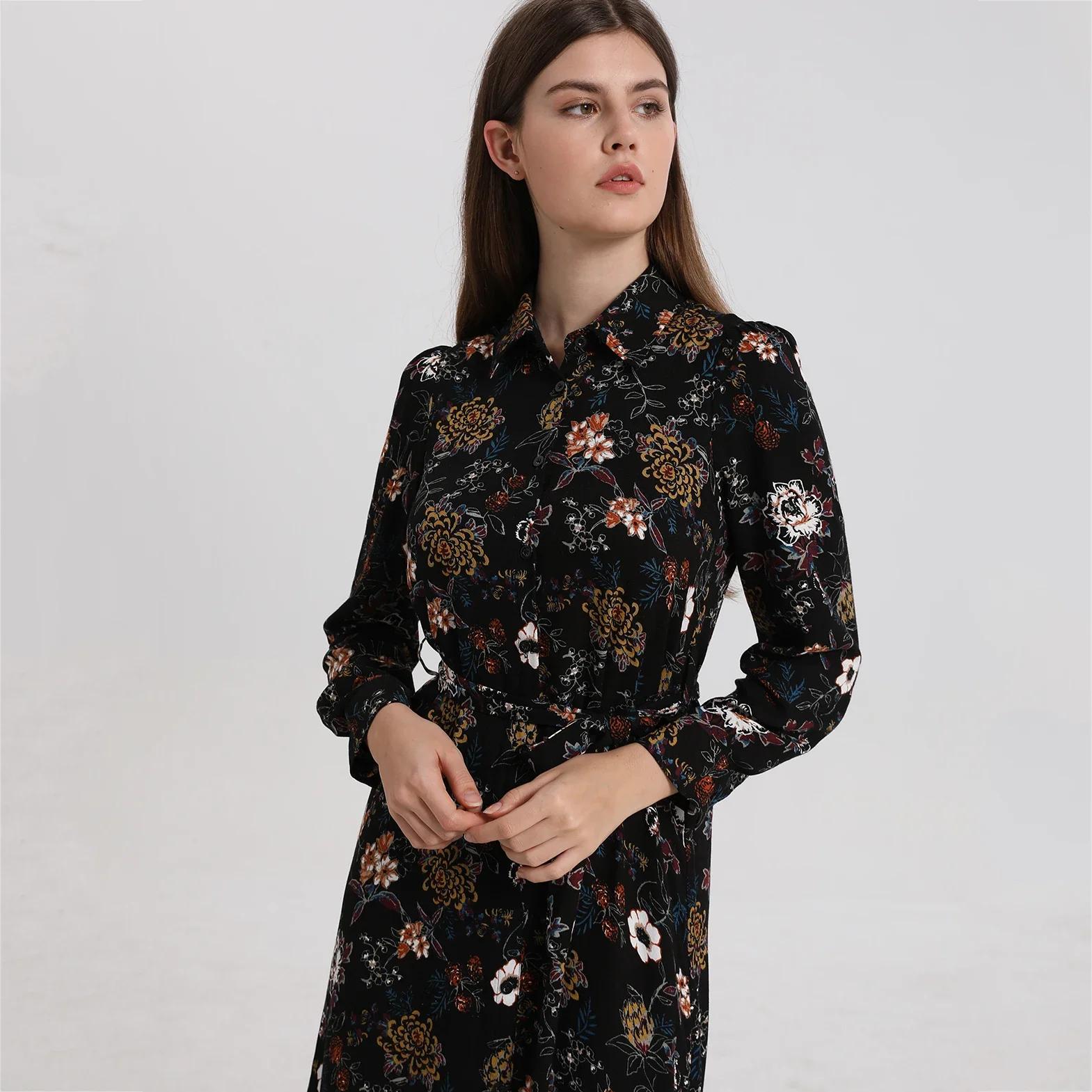 I-ISHA-Robe Maxi Douce Imprimée avec Ceinture, Style Grandes Bol et Femmes, Vêtements, Printemps et