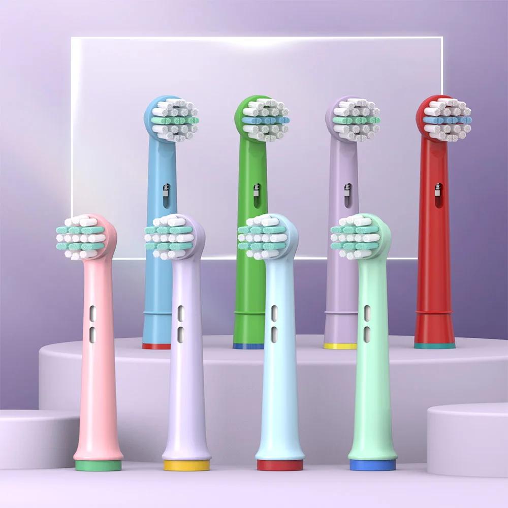 Tête de brosse à dents électrique de remplacement pour enfants, têtes de brosse adaptées aux étapes