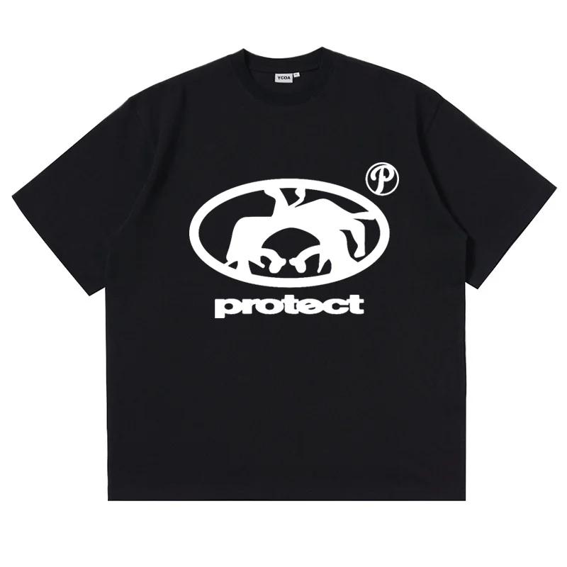 T-Shirt manches courtes pour hommes, surdimensionné, 100% coton, graphique, Harajuku, Vintage, mode