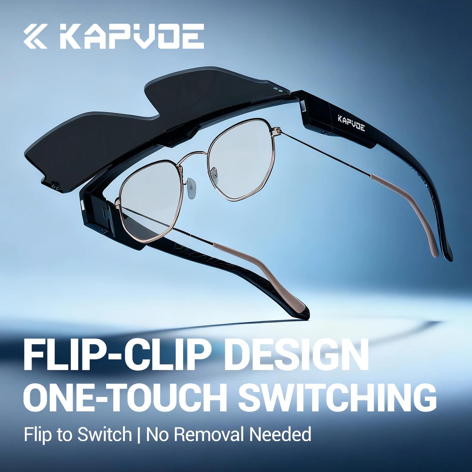 Lunettes de soleil KAPVOE à clipser pour hommes, photochromiques, adaptées au cyclisme, protection U