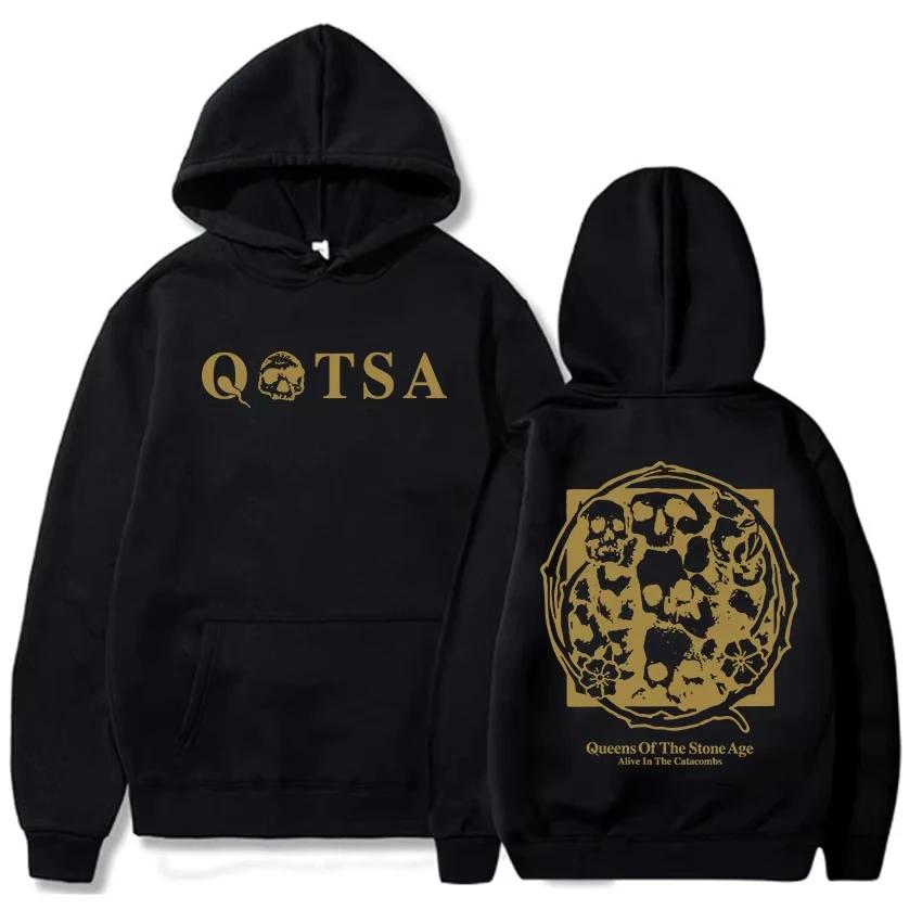 Vivant dans les cathacombes sweats à capuche reine de la pierre âge QOTSA bande sweat à manches long