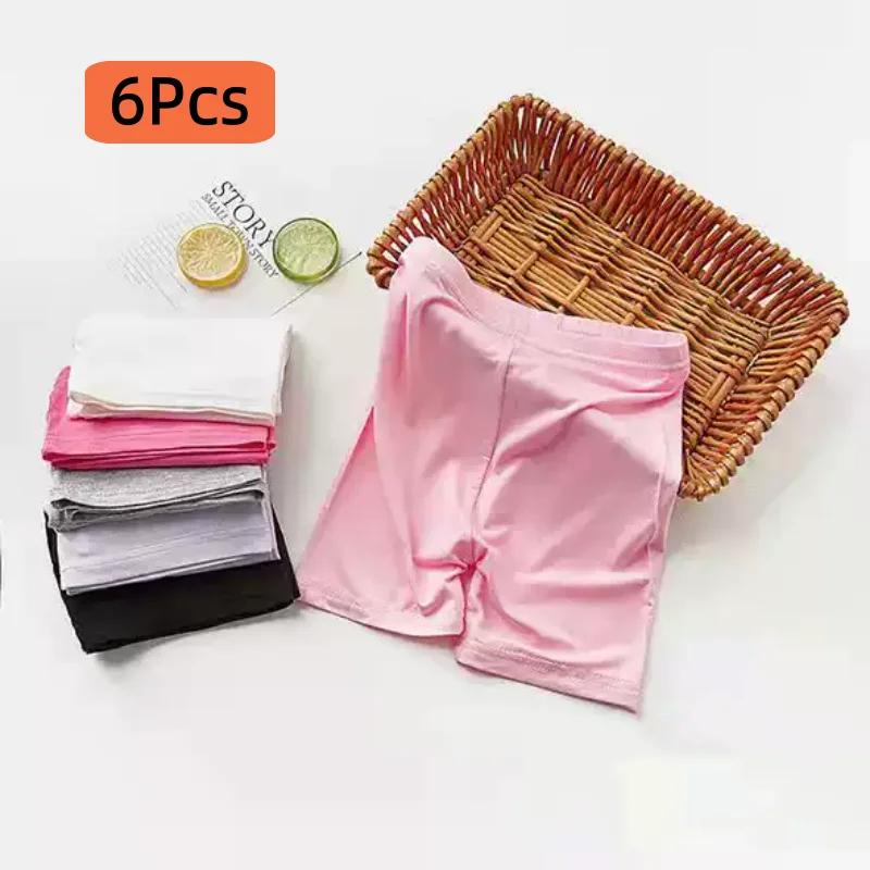 6 pièces Nouveaux shorts en modal pour filles 2026 – Doux, respectueux de la peau, basiques pour l'é