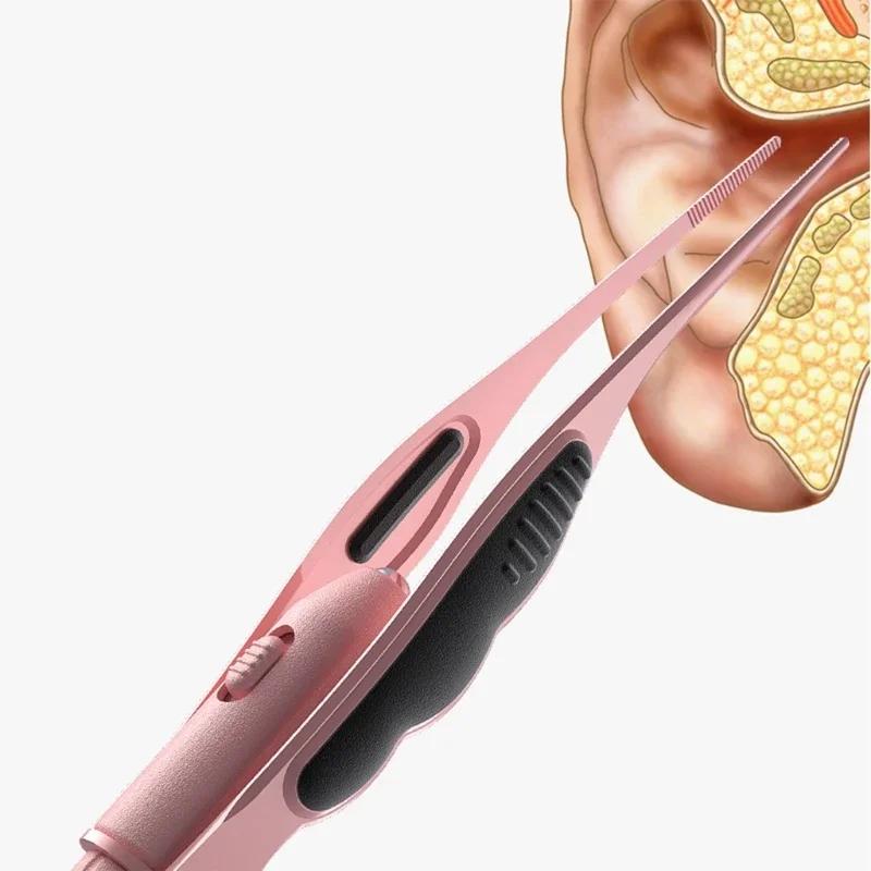 Pincettes LED pour cérumen, outil de nettoyage des oreilles pour enfants, élimination du cérumen pou